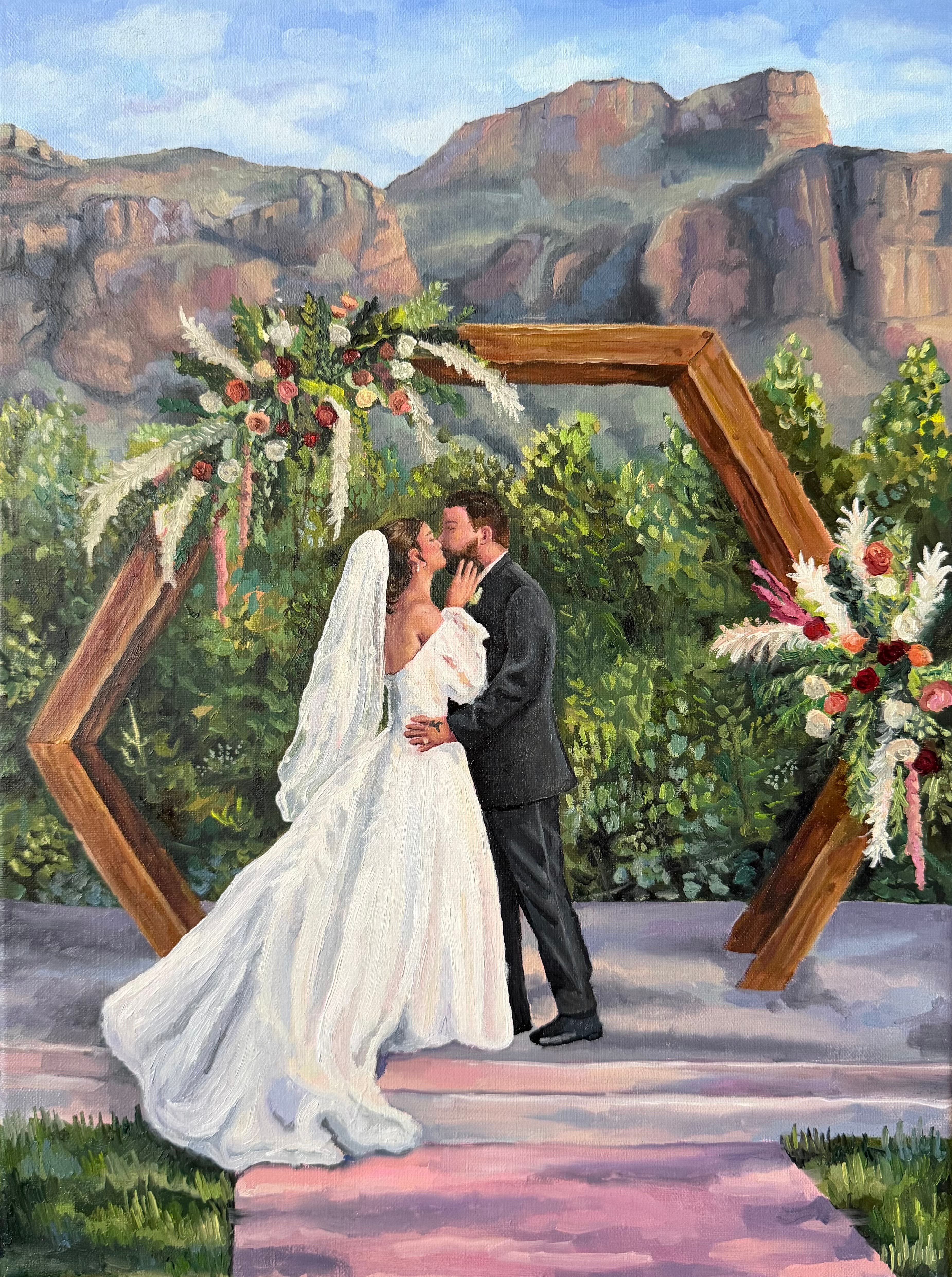 Studio finished — completed wedding painting